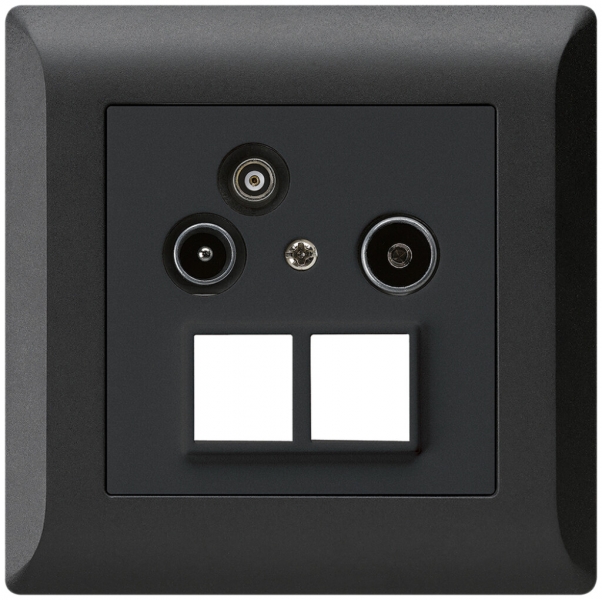 Prise pour antenne ENC R/TV/données kallysto.line HMS 2GHz 19db noir 