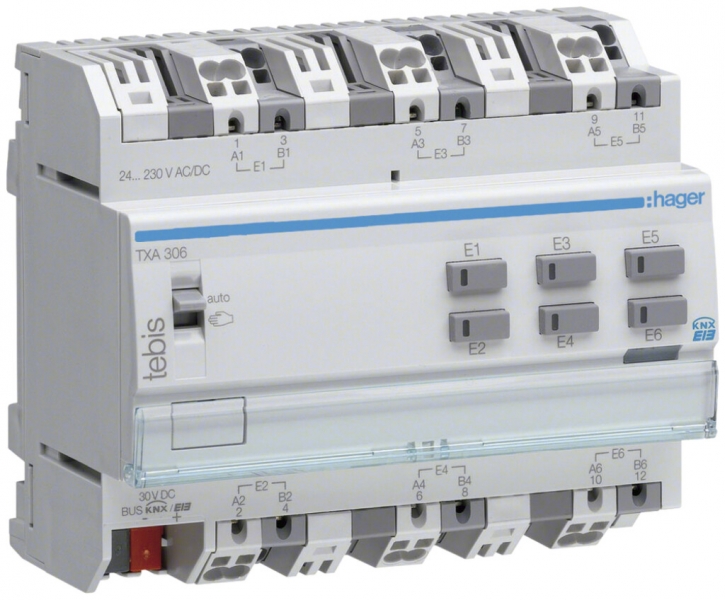 Entrée binaire AMD KNX Hager sextuple 