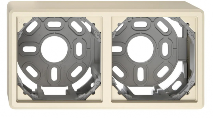 Intestazione AP EDIZIO.liv SNAPFIX® 1×2 per combinazioni a libera scelta crema 