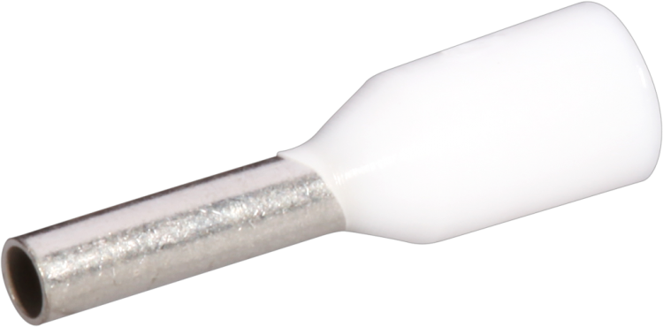 Aderendhülse Typ A isoliert 0.75mm²/6mm weiss 