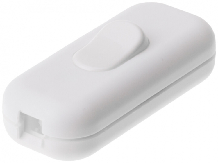 Interruttore di cordone 2/250 1L bianco 