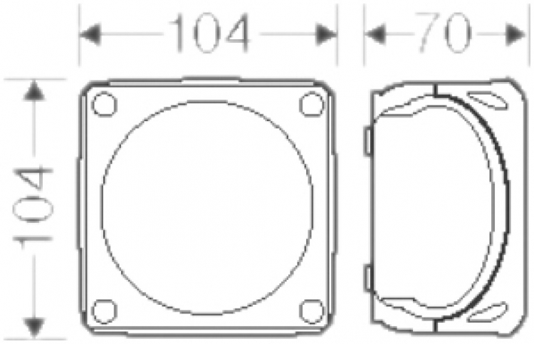 AP-Abzweigdose Hensel KF G 4mm² ohne Klemmen grau 