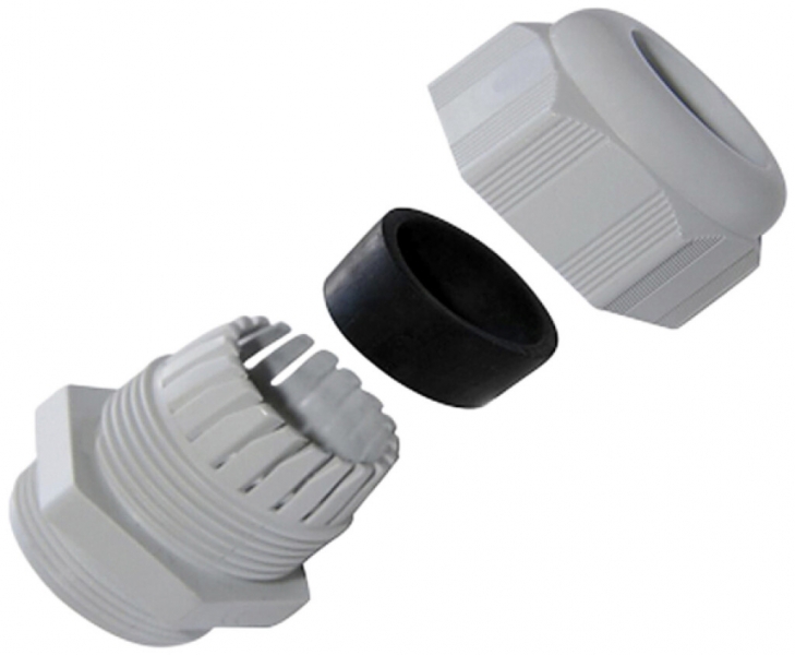 Presse-étoupe PLICA-TEC, M50 pour câble Ø24…38.5mm 12mm PA IP68 gris clair 