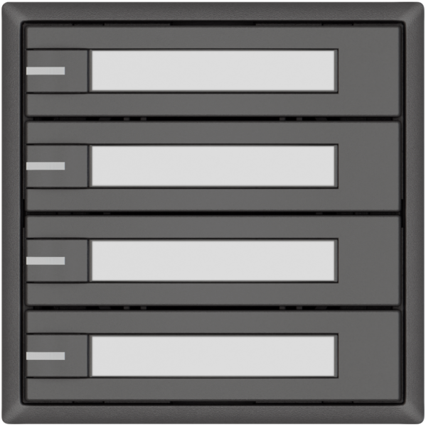 Pulsante KNX RGB EDIZIO.liv SNAPFIX® sensore temp.RGB-LED targ.4× com.1T grs 