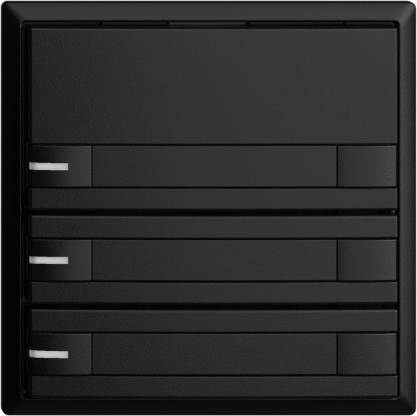 Pulsante KNX RGB EDUE, 250mW, c.LED RGB, carta, 3×pulsante, com.2×tasti, ne 