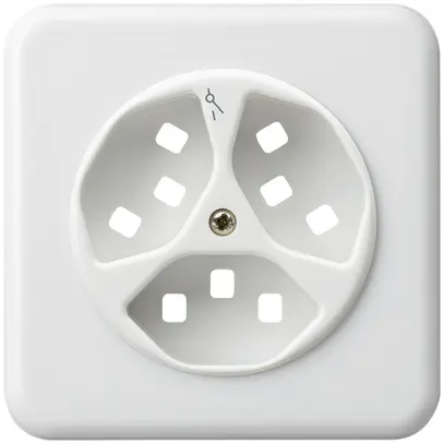 Kit frontale INC per presa Hager basico 3×tipo 23 1×S G bianco 