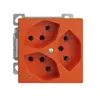 Presa AP EDIZIOdue 3×T13 arancione 1×S interno per combinazione 
