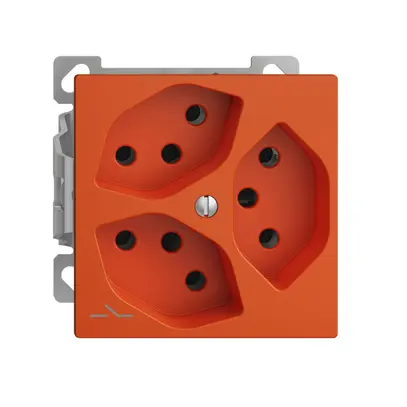 Presa AP EDIZIOdue 3×T13 arancione 1×S interno per combinazione 