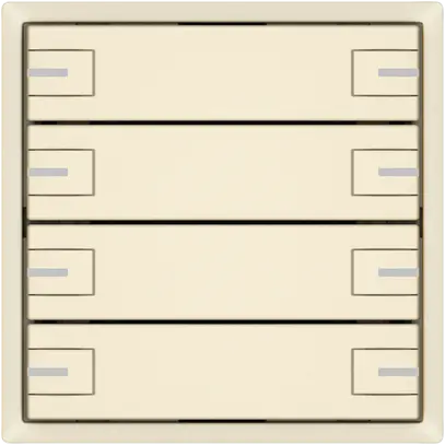 Pulsante KNX RGB EDIZIO.liv SNAPFIX® sensore temp.RGB-LED 8× com.1T cr 