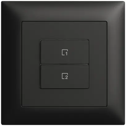 Poussoir scène ENC 2 scènes vertical/2T Edue Wiser noir 