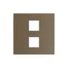 Placca frontale EDIZIOdue elegance per tasto doppio hazel 