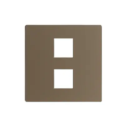 Placca frontale EDIZIOdue elegance per tasto doppio hazel 