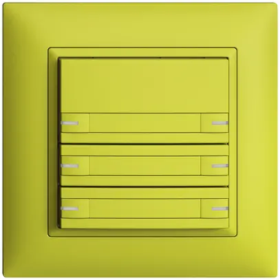 Pulsante INC KNX 6×EDIZIOdue lemon RGB con LED con inserto carta 