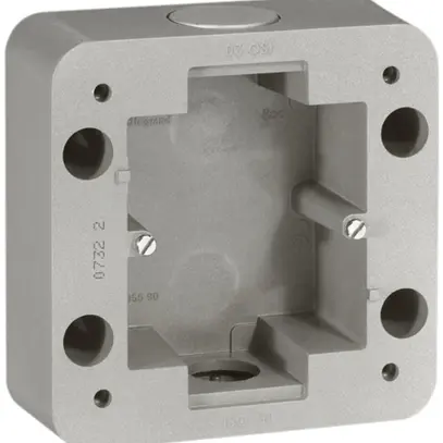 Cadre AP Soliroc 1×1 chromé 