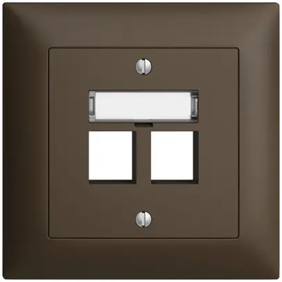 Kit de montage ENC EDIZIOdue FMI, sortie droite, pour 2×Keystone, coffee 