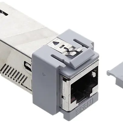 Module de raccordement cat.6a 1RJ45/s avec Snap In 