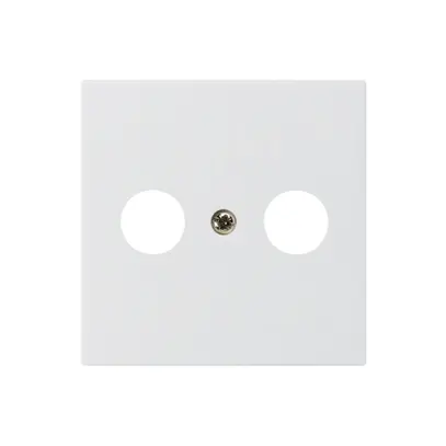 Plaque frontale kallysto blanc pour R/TV 60×60mm 