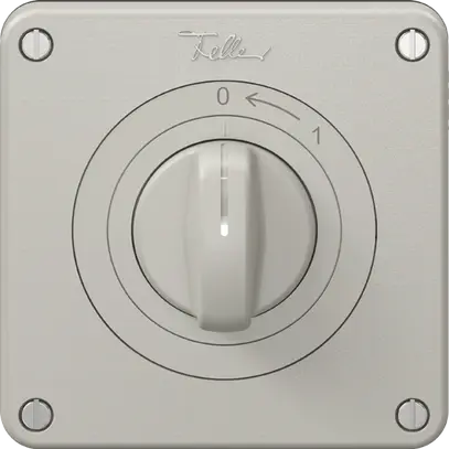 Contatto rotativo NEVO N.CO con manopola, KS, 0<-1, grigio chiaro 