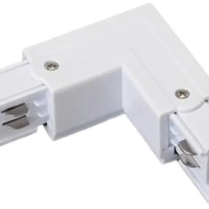 Raccordo angolare DOTLUX 90° trifase sinistra bianco 