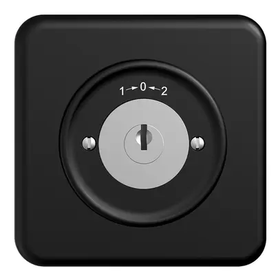 Contatto rotativo INC 1>0<2 STANDARDdue nero con serratura di sic. 