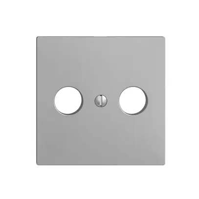 Placca frontale EDIZIOdue silver per R/TV 