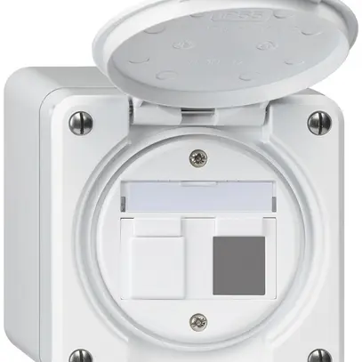 Kit de montage AP robusto IP55 plat blanc pour 2×Keystone 