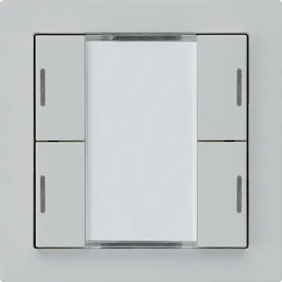 Tasto INC kallysto A KNX 4× LED RGB s/e-link grigio chiaro 