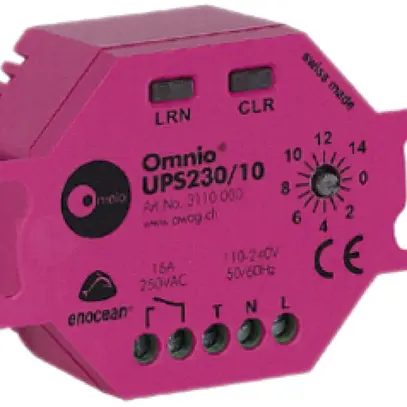 Attuatore-commutatore RF INS Omnio UPS230/10, 1-canale 1Ch 16A/240VAC, EnOcean 