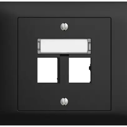 EB-Montageset EDIZIOdue BKE Geradeauslass, für 2×RJ45 freenet, schwarz 