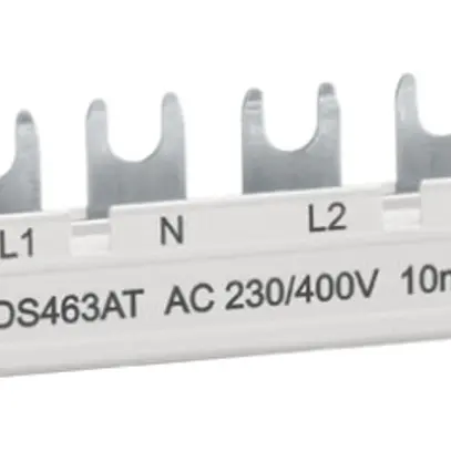 Pettine di raccordo Hager quickconnect 4P 3L forca 10mm² 63A 215×5mm bianco 