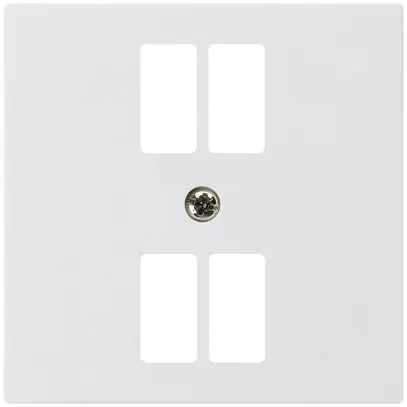 Plaque frontale kallysto pour prise 4×USB blanc 