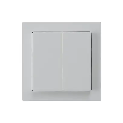 Kit frontal kallysto 60×60 gris clair pour interr.a.bouton double 