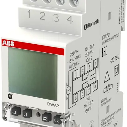 Interrupteur horaire astronomique AMD numérique ABB DWA2 2 canaux 