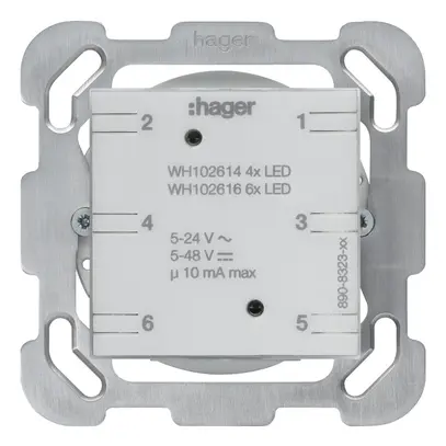 Inserto per pulsante universale 4…6× Hager con LED montaggio F 