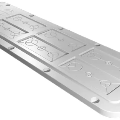 Placca passacavi Rittal AX, prestampaggio metrico, 534×149mm, mat.sintetico 