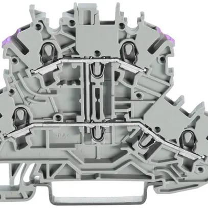 Morsetto di passaggio WAGO Top Job-S 4L 1.5mm² serie 2001 pontaggio, grigio 