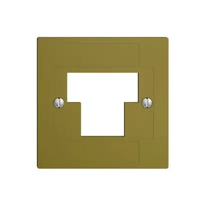Plaque frontale 1×TT,2×RJ45 olive ITplus ITM EDIZIOdue 