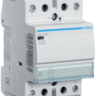 REG-Schütz Hager 12VAC 2 Schliesser 0 Öffner 40A 3TE 