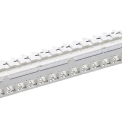 Panneau de distribution 19" R&M PC 1UH vide 24×RJ45 C6A/s-gris 