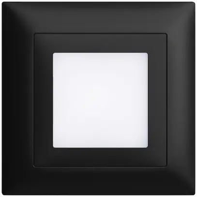 UP-Frontset EDIZIOdue schwarz 88×88mm für LED-Leuchte 