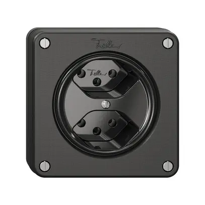 Prise NUPU NEVO, 2×T13, noir 