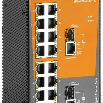 Switch WM IE-SW-EL18-16TX-2GC, 16×RJ45 FE+2×SFP GbE+2×Combo GbE unmanaged 