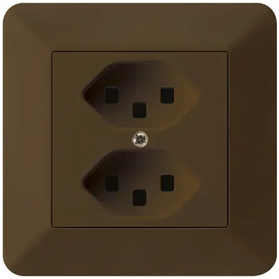 Presa INC kallysto.trend 2×T23 marrone con morsetti ad innesto 