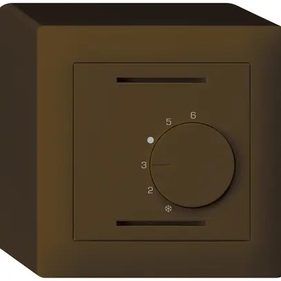 Termostato ambiente AP kallysto marrone senza interruttore 