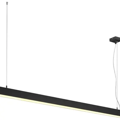 Luminaire suspendu LED SLV Q-LINE DALI SINGLE 47W, 3200lm, 3000K, 1500mm, noir 