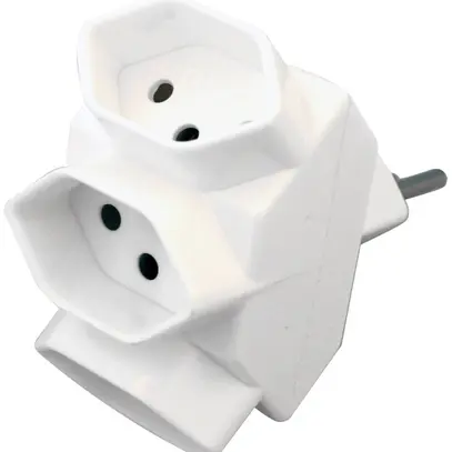 Spina di derivazione 3×T13 bianco 