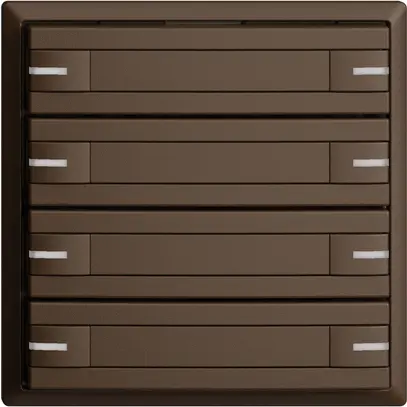 Poussoir ENC KNX 8× EDIZIOdue coffee RGB avec LED avec insert papier 