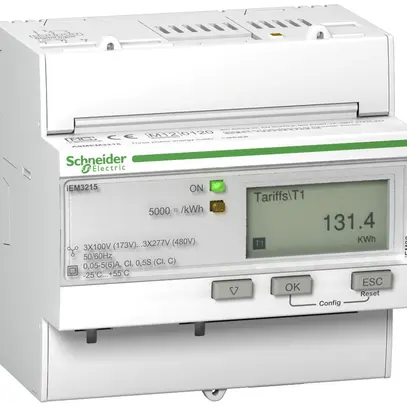 Compteur d'énergie AMD Schneider Electric iEM3215 MID 3P+N 3P+N transf.impulsion 