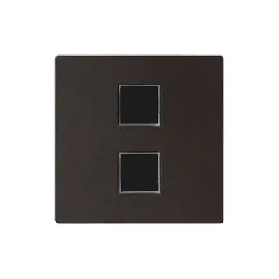 Kit di copertura EDIZIOdue elegance per tasto doppio moca 