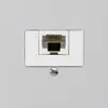 Insert pour prise de raccordement kallysto 1×RJ45u gris clair 